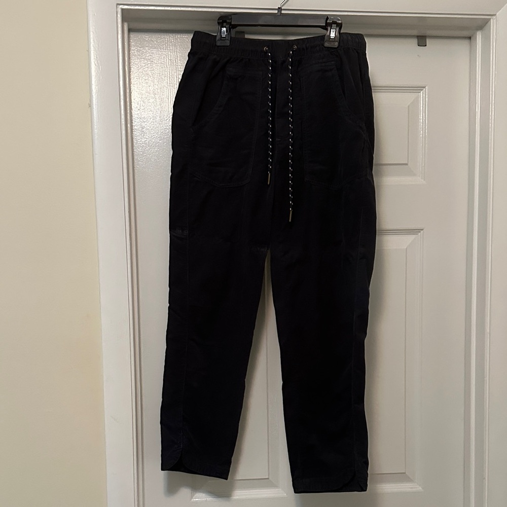 Black Drawstring Pants With Pink Stitching - image 2